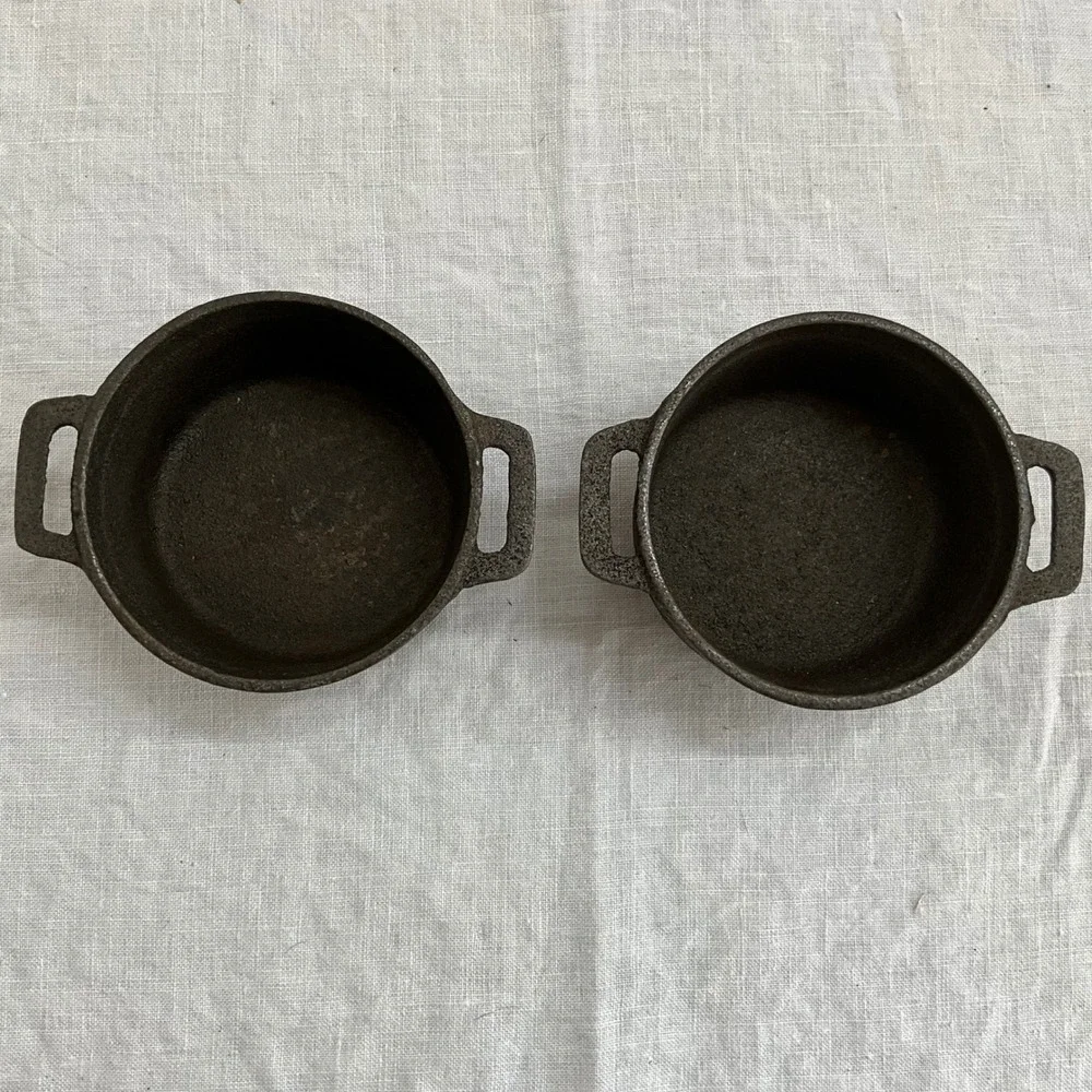 American Metalcraft CIPR42 Cast Iron Mini Round Server Ramekin Set of 2 4.25in